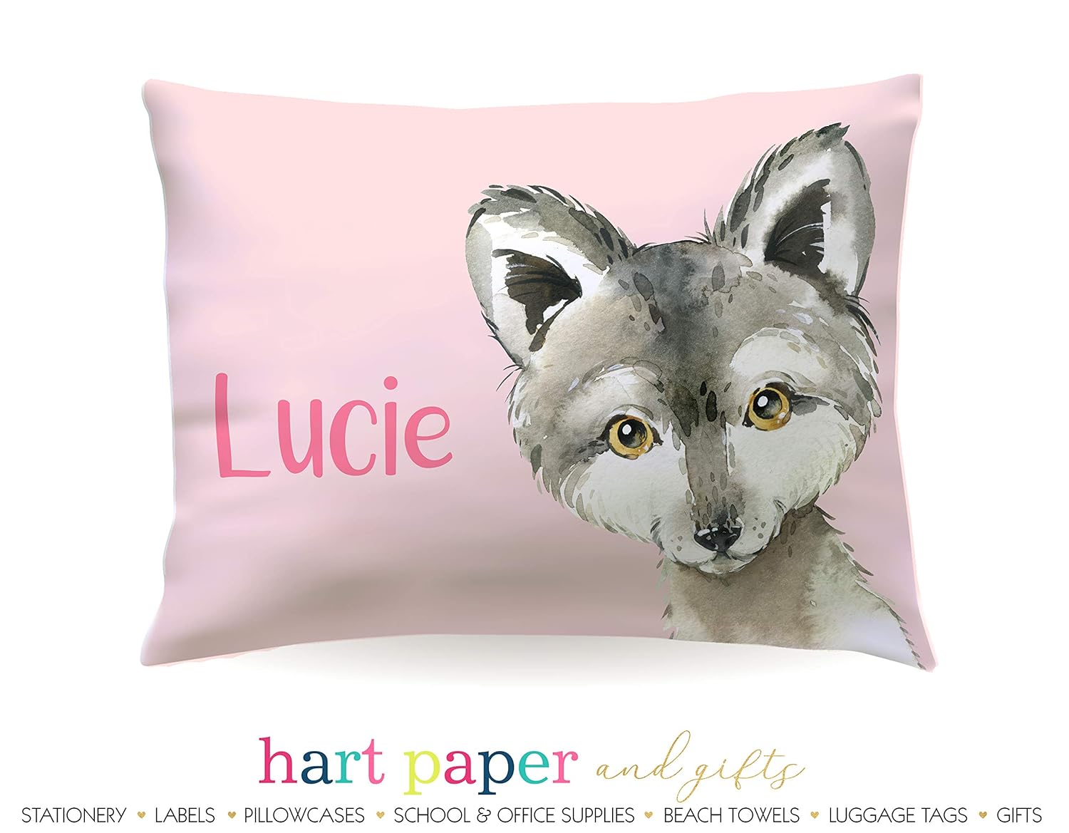 Amazon Com Wolf Woodland Pillowcase Personalized Custom Pillow