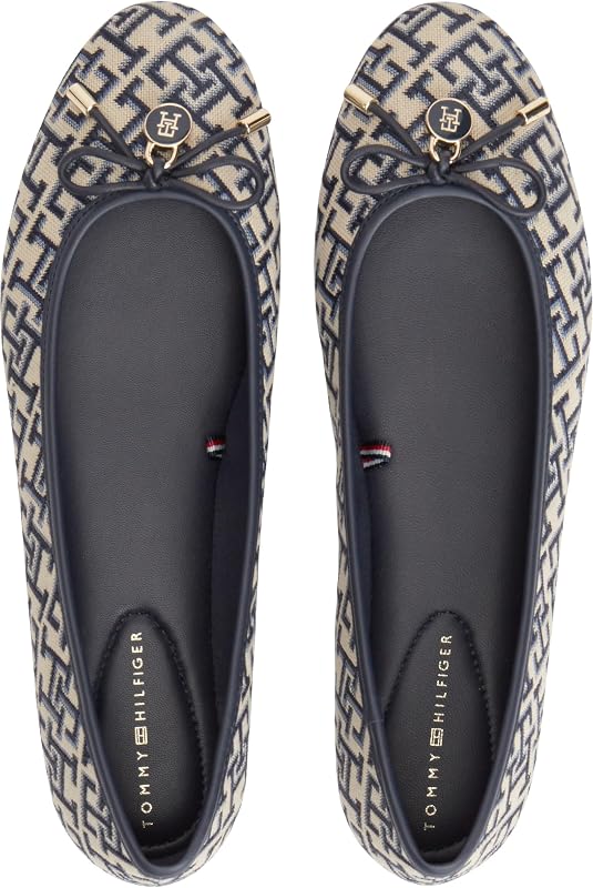 Damen Th Charm Jacquard Ballerina FW0FW09504 Ballerinas, Blau, Größe 37