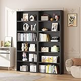 Vongrasig 6-Tier Open Bookcase and Bookshelf, Floor