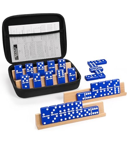 Amazon.com: OMURA Games | Acrylic Double 6 Jumbo Dominoes Set