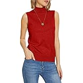 INKOFF Sleeveless Mock Neck Turtleneck Knit Tops Women Dressy Casual Sweater Vest Business Work Tank