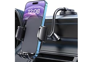 GUWEZ Phone Mount for Car Holder 6.2IN Windshield Dashboard Mounting Kits [Washable Strong Suction Cup] Cell Phone Holder Car Mounts for All iPhone Android Smartphone, Grey