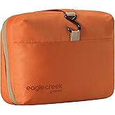 Eagle Creek Pack-It Hanging Toiletry Kit - Dual Compartment Toiletry Kit for Keeping Small Items Organized - Water Resistant - Top Grab Handle - Zipper Pouch - Mandarin