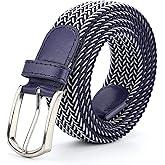 Braided Canvas Woven Elastic Stretch Belts for Men/Women/Junior with Multicolored
