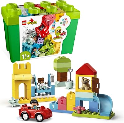 LEGO DUPLO Deluxe Brick Box 85 bricks Car Figures Storage