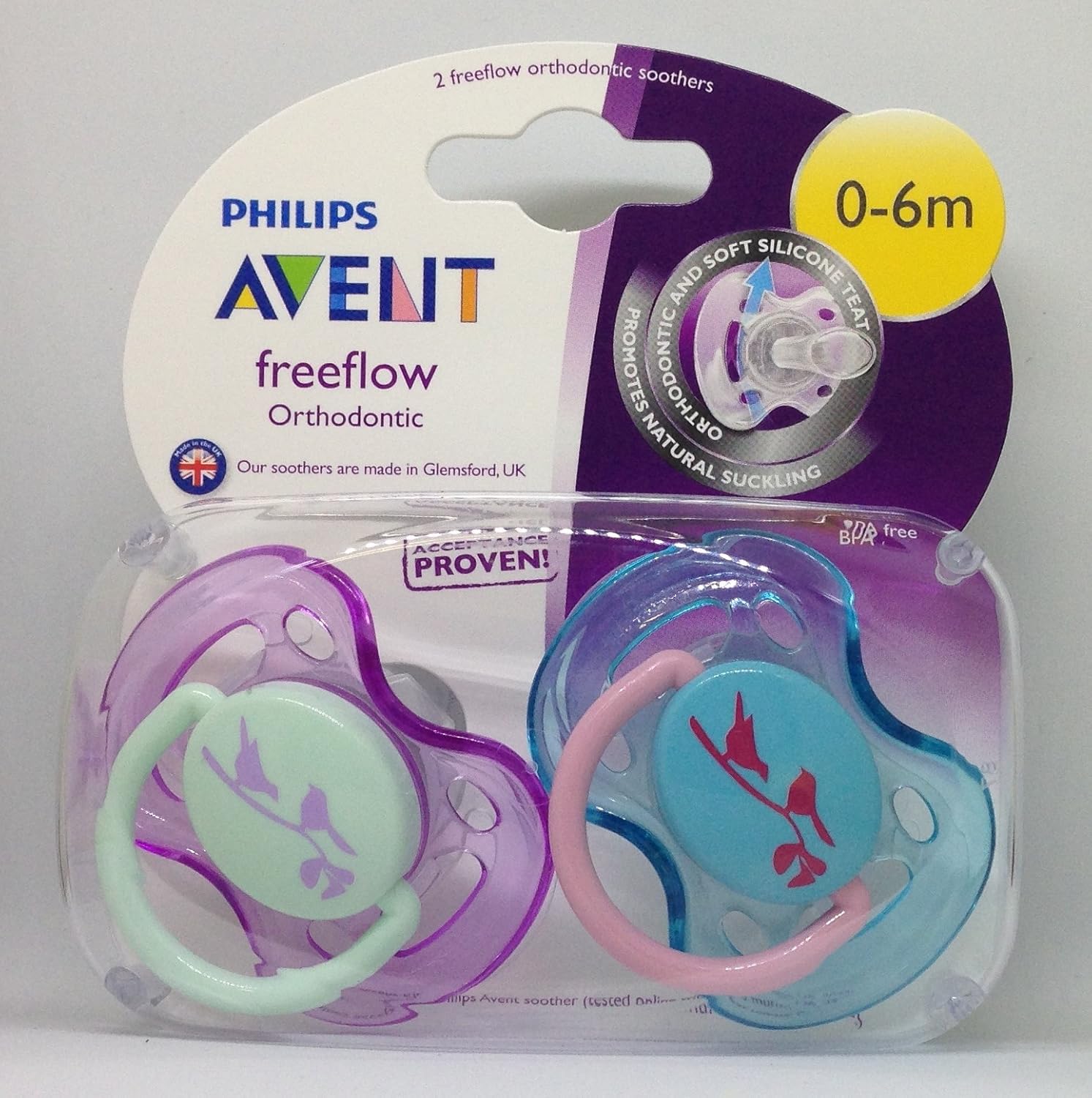 avent free flow soothers