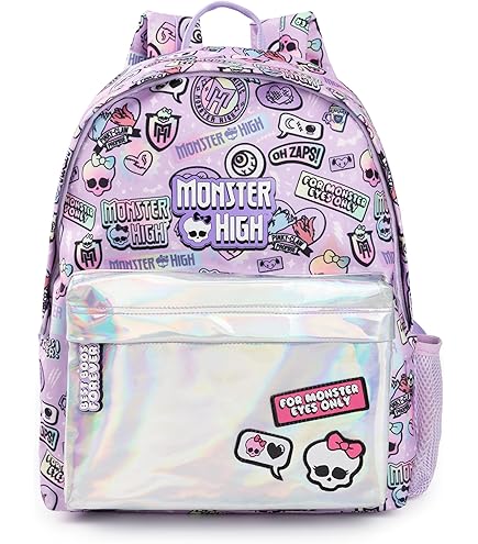 Amazon.com | Monster High Girls Backpack | Pink & Silver Rucksack