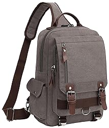 BASICPOWER Messenger Bag Canvas Sling Crossbody