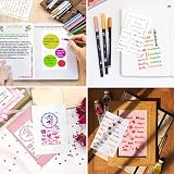 MWOOT 30Pcs Mixed Journal Stencils Kit Letters Numbers Shapes Reusable Template view 6