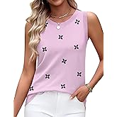 Zeagoo Women's Sleeveless Sweater Vest 2026 Summer Crew Neck Ribbed Knit Work Shirts Business Casual Tank Tops