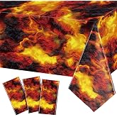 Tiamon Lava Tablecloth, Fire Flame Tablecloth Decoration, 54" x 108",3 Pcs