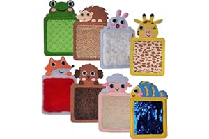 Thiravynne Sensory Mats Set, Soft Animal-Textured Pad Tiles for Wall or Floor, Sensory Relief & Tactile Stimulation, Supports