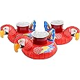 GoFloats Inflatable Pool and Hot Tub Drink Holders (3 Pack) (Choose - Unicorn, Flamingo, Palm Tree and More)