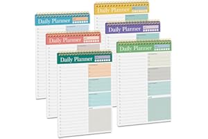 ABERLLS To Do List Notepad, 6 Pack Daily Planner Notebook for Work, 6.5 x 9.8" To Do List Planner for Coworkers Office Teachers School, Journal Workout Pad, Note & Todo Organization (Fresh Style)