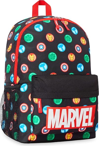 Marvel Spider-Man Backpack Kids Teens Rucksack School Bag Black AOP