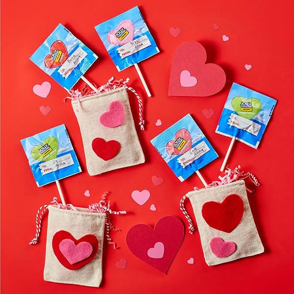 JOLLY RANCHER ASSORTED FRUIT FLAVORED, VALENTINE’S LOLLIPOPS BOX, 9.2 OZ (20 PIECES)