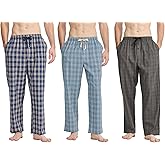 Tony & Candice Mens Pajama Pants Set Lightweight Sleep Lounge Cotton Pants, PJ Bottoms with Pockets Drawstring
