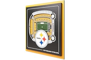 YouTheFan Officially-licensed NFL Stadium Series 3D Wall Art - multi-layer team stadium replica, detailed sports fan gift, indoor decor