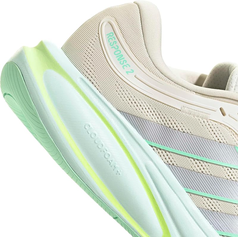 Herren Response 2 Running Shoes, White Tint/Silver met./Pulse Mint, 44 EU