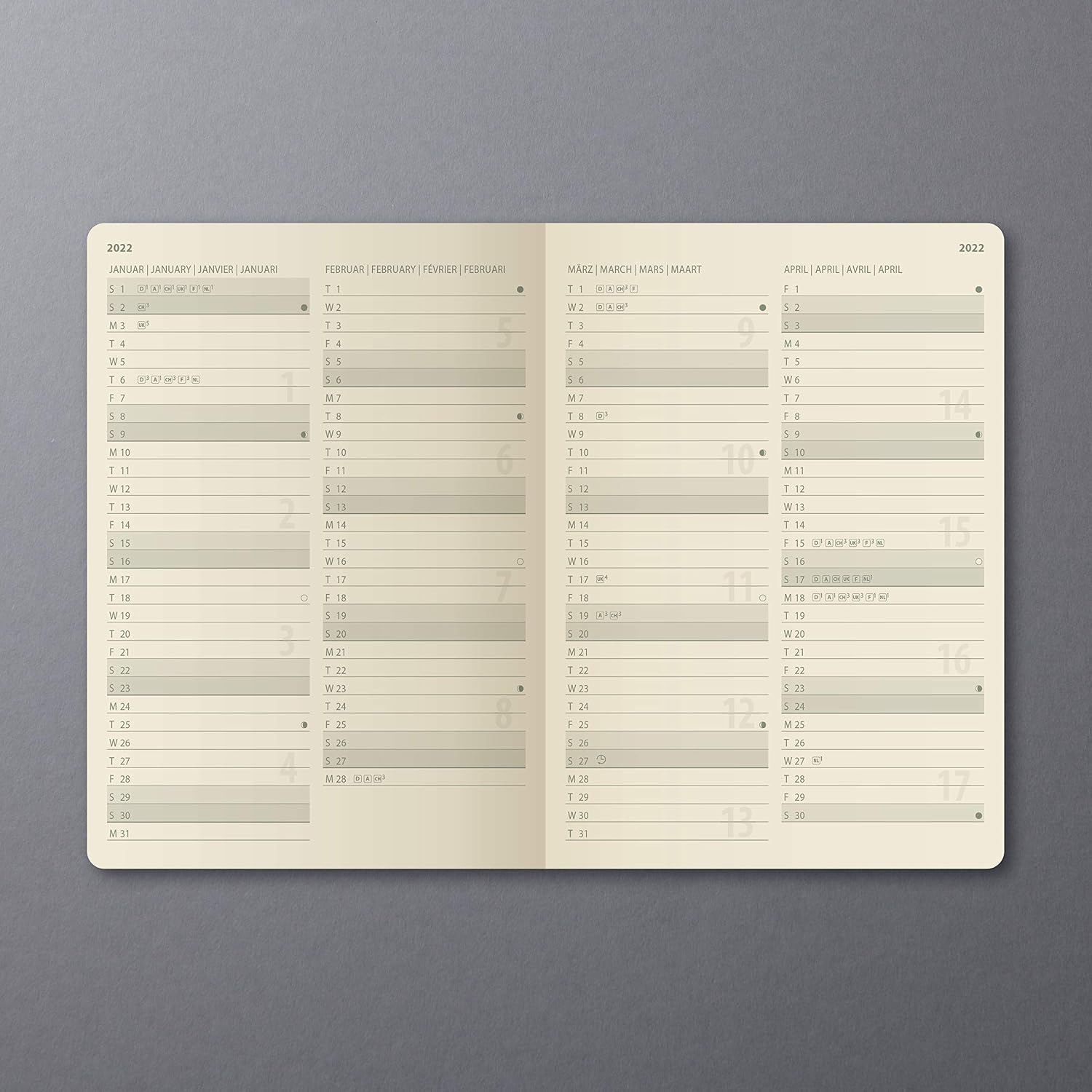 SIGEL C2185 Monthly Diary 2021, Approx. A6, softcover, Black - Conceptum, approx. A6 (9,3 x 14 cm) - 2021 - Image 4