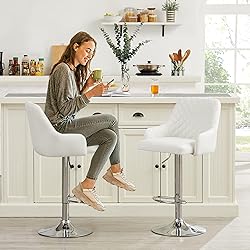 VECELO Adjustable Bar Stools Set of 2, Bar Height