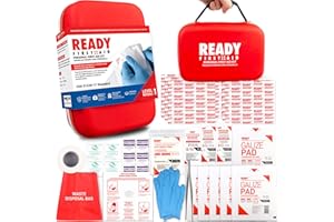 CSA Type 1 Personal First Aid Kit with Waterproof Hard Shell EVA Case, All-Purpose for Emergency at Workplace, Home, Office, 