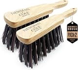 Newman and Cole Natural Wooden Hand Brush Hard Synthetic Bristle