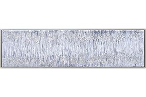 Empire Art Direct Abstract Wall Art Textured Hand Painted Canvas by Martin Edwards, Champagne Silver Frame, 20" x 72", Gray Field