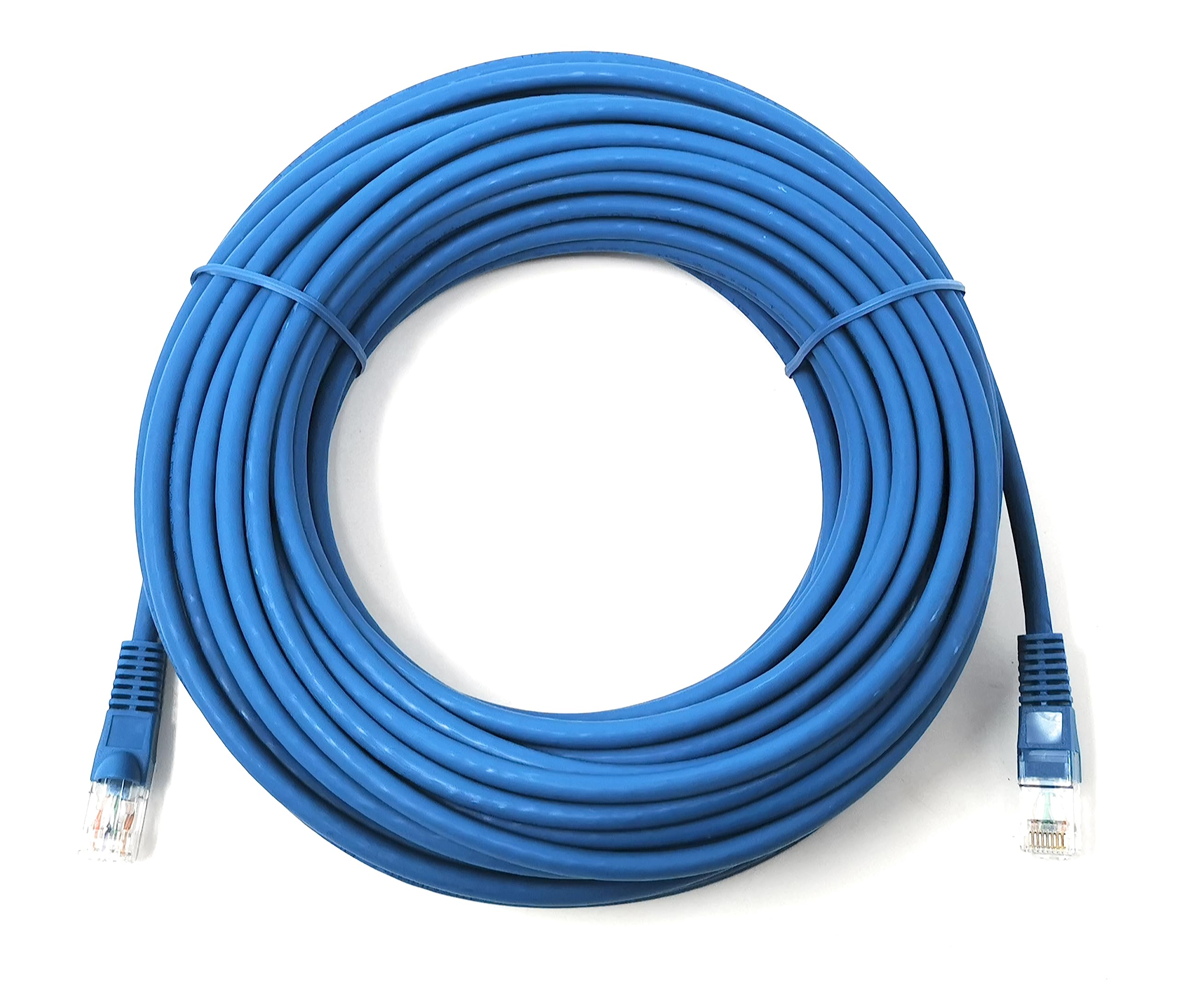 Cat6 RJ45 (UTP) Connector Ethernet Cable, LSZH Snagless Patch 24AWG Bare Copper Cores Lead for Internet, Data Transfer, Router, Modem, CCTV, Smart TV, PC, Laptop (20m, Blue)