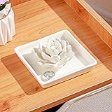 PUDDING CABIN White Lotus Ring Holder Dish, Jewelry