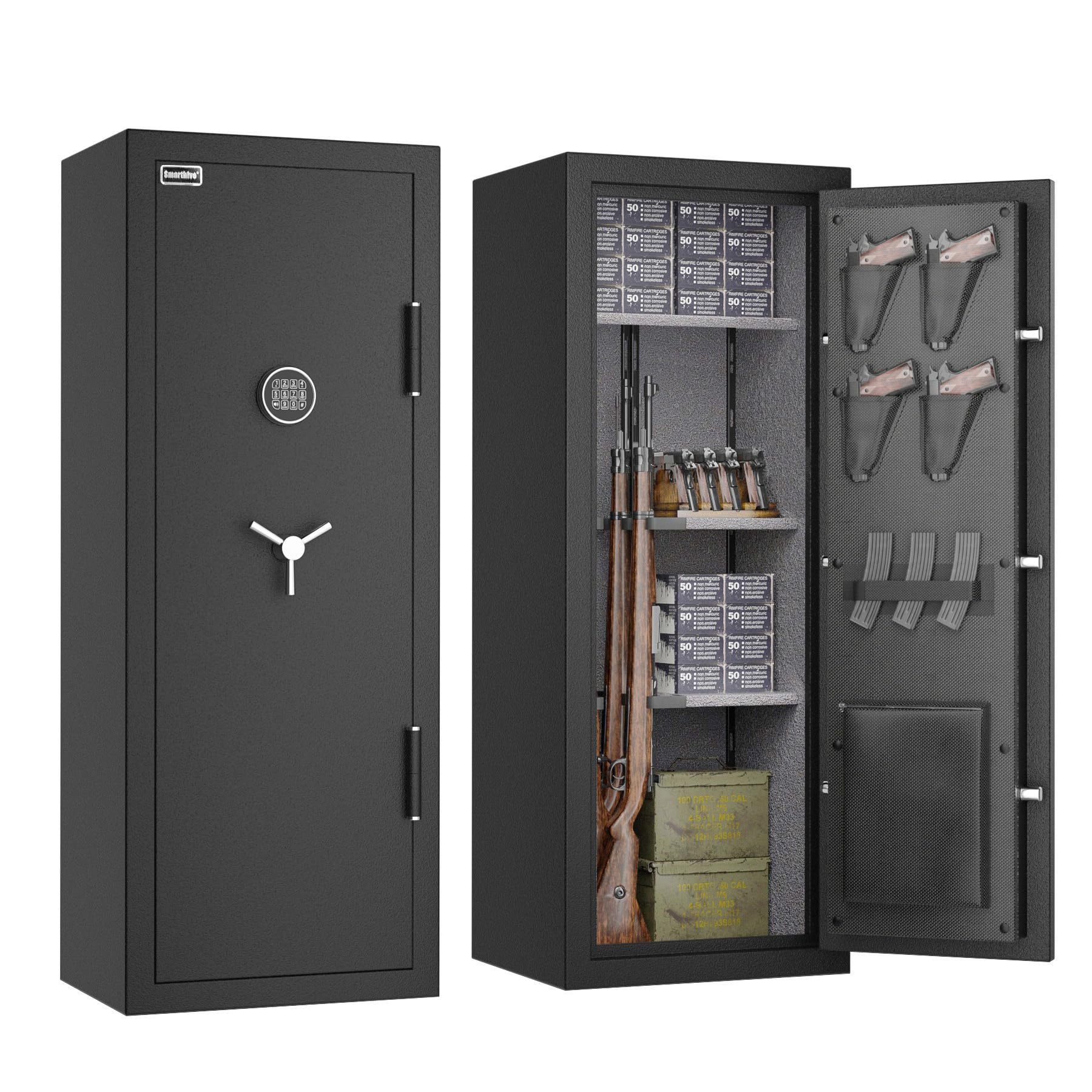 Photo 1 of ** FACTORY SEALED**  SMARTHIVE 40-Min Fireproof Gun Safe (1200°F) - Quick Access Rifle/Pistol Safe, Heavy-Duty Fire Resistant Gun Cabinet for Home Valuables (BLACK, 10.8cu.ft)