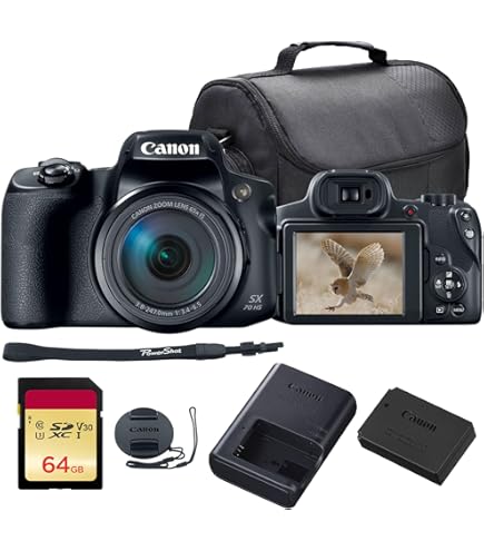 Amazon.com : Canon PowerShot SX70 HS Digital Camera (3071C001) + 2