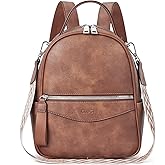 CLUCI Small Backpack for Women, Womens Backpack PU Backpack Purse for Women Leather Convertible Travel Backpack Shoulder Bags