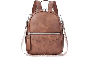 CLUCI Small Backpack for Women, Womens Backpack PU Backpack Purse for Women Leather Convertible Travel Backpack Shoulder Bags