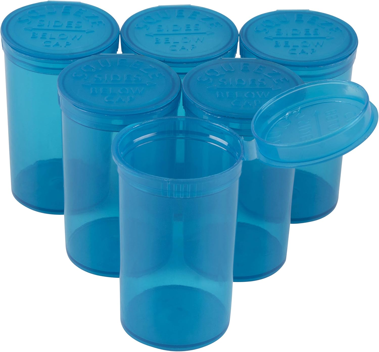 Amazon Com 19 Dram Empty Pill Bottles With Flip Top Caps Blue 30 Pack Health Personal Care