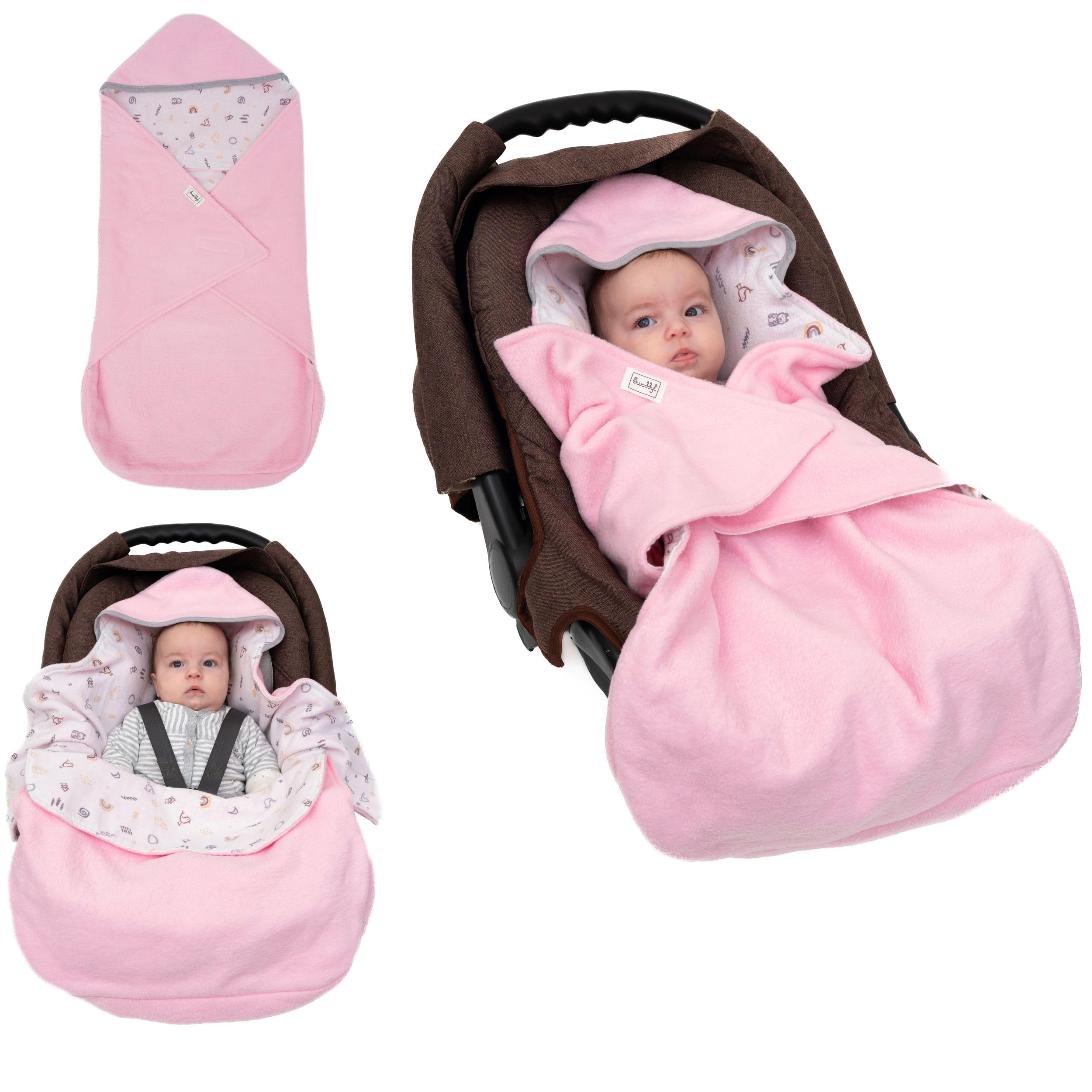Photo 1 of Swaddyl Car seat Blankets for Babies - Baby Footmuff - Carseat Swaddle Blanket - Stroller Bunting Bag for Infants - Baby Newborn Winter Gear (Rose)
