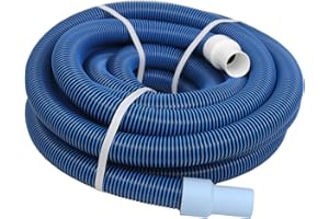 Wessel-Werk 1 1/2 in. by 35 ft. Pool Vacuum Hose with Kink-Free Swivel Cuff, Flexible Heavy-Duty Pool Cleaner Hose Compatible with Pool Vacuum for Inground Pool and Above Ground Pool, Made in USA