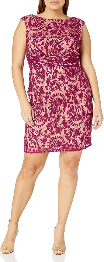adrianna papell lace sheath