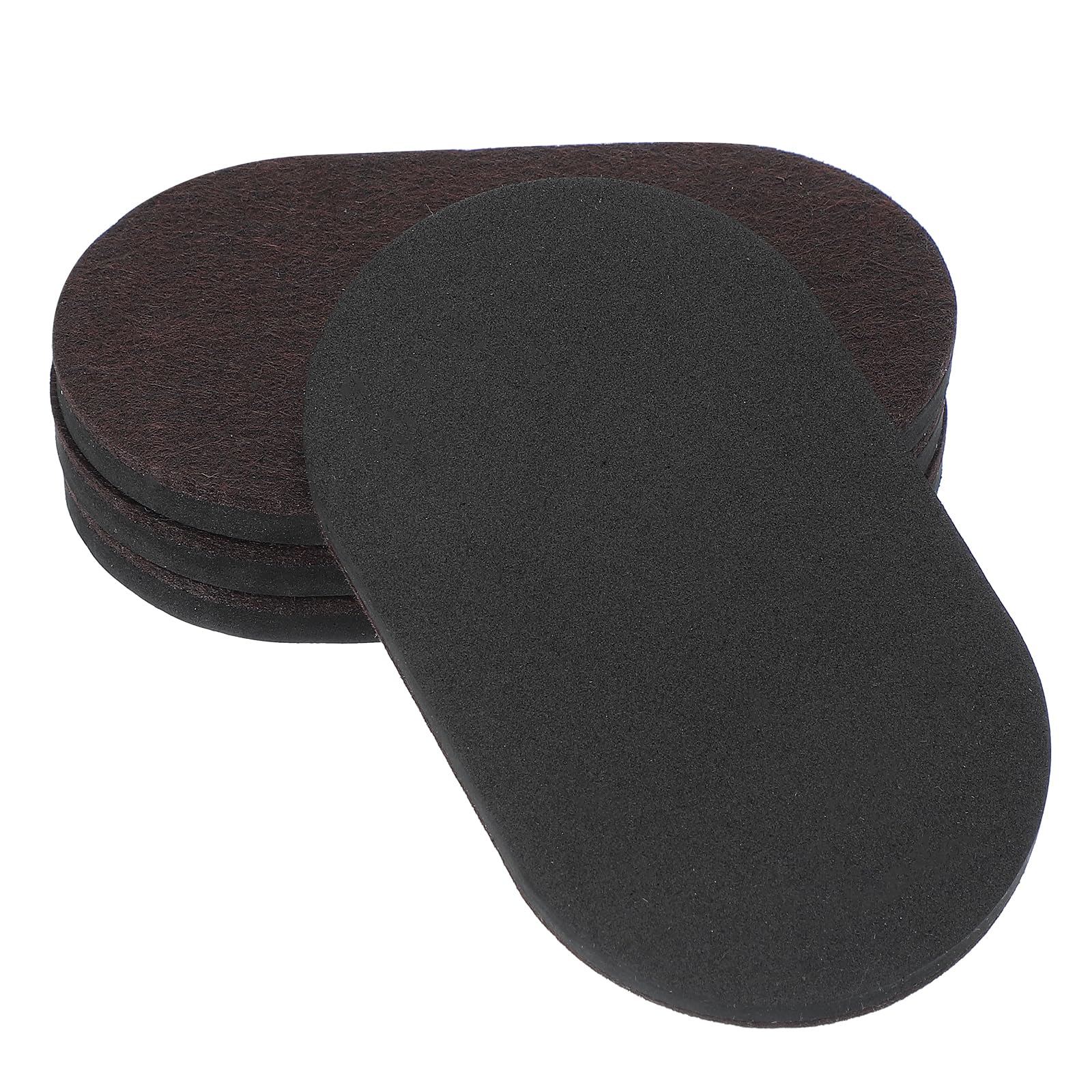 PATIKIL 3 1/2" Furniture Sliders, 4 Pcs Reusable Furniture Sliders for Hardwood Floors, Oval Sliders for Moving Furniture on Carpet, Easily Move Appliances, Beds, Sofas, Wardrobes, Brown