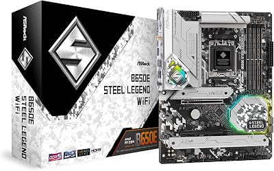 ASRock B650E STEEL LEGEND WIFI Motherboard AM5 ATX 4x DDR5 PCIe5 Wi-Fi 6E 2.5G