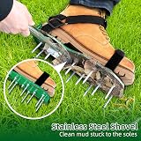 Ohuhu Lawn Aerator Shoes with Stainless Steel Spikes, Adjustable Fit view 4