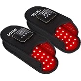DGYAO D MAX Cordless Foot Slipper Red Light Therapy, Near Infrared Therapy for Feet Pain Relief, with Battery Pulse Therapy (a Pair)