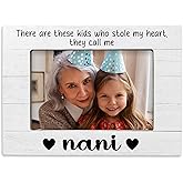 Hiuwevt Nani Gifts 4x6 Picture Frame, Nani Grandma Photo Frame, Best Grandma Gifts for Christmas from Grandkids, Grandmother Gift Wooden Picture Frames for Wall or Tabletop Display