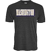 Blue 84 NCAA Unisex-Adult NCAA Officially Licensed Tri-Blend T-Shirt Vintage Prominent Black