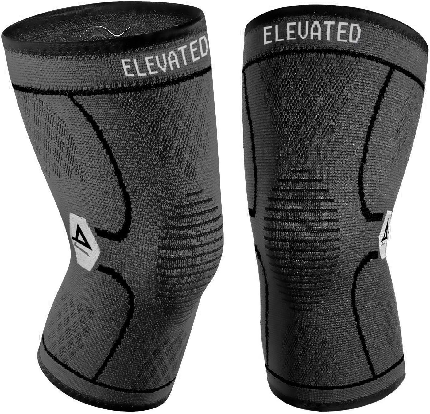 Elevated Sports Knee Brace Compression Sleeve Support for Running, Jogging, Sports, Weightlifting, Joint Pain Relief, Arthritis and Injury Recovery (Black, Small)