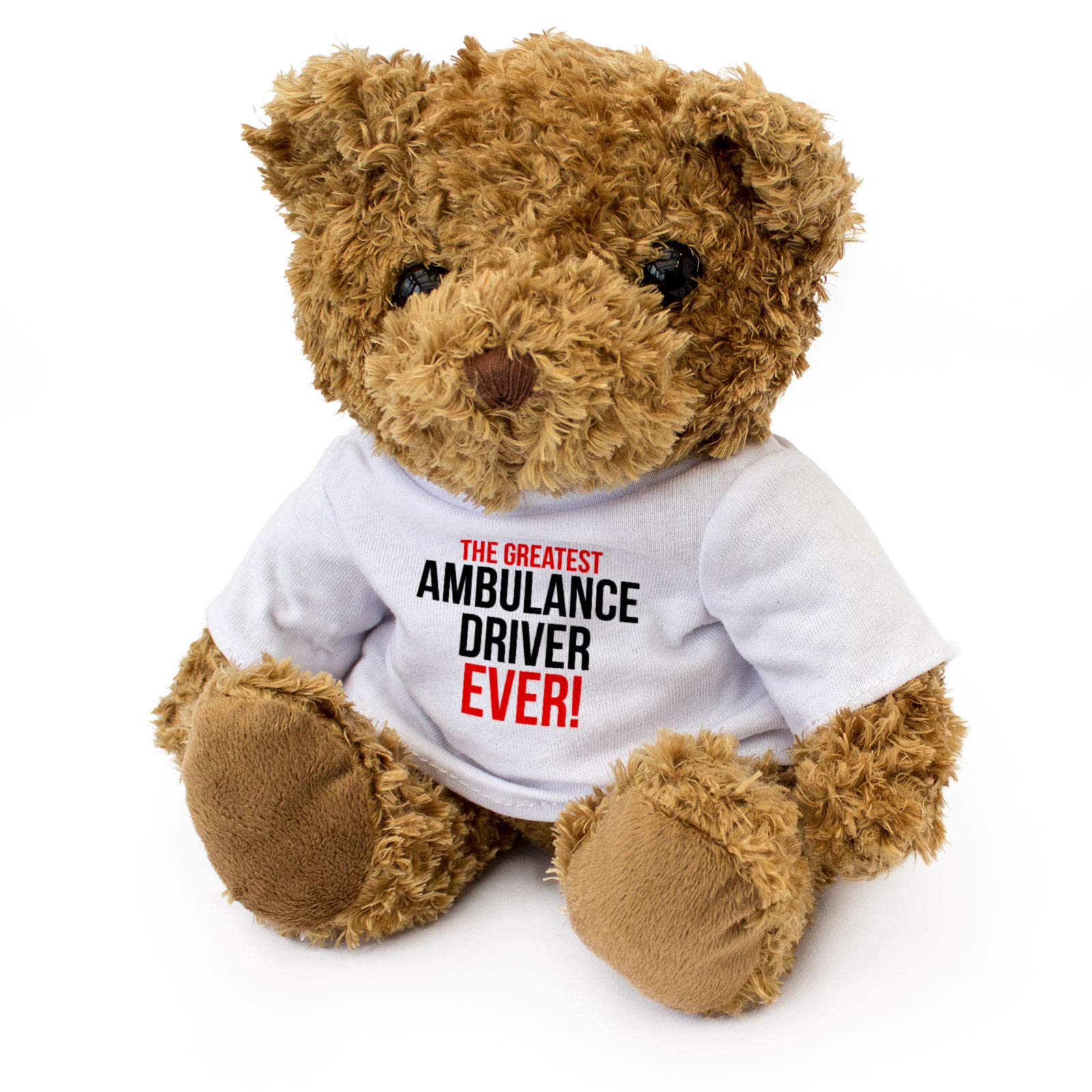 THE GREATEST AMBULANCE DRIVER EVER - Teddy Bear - Cute Soft Cuddly - Gift Present Award
