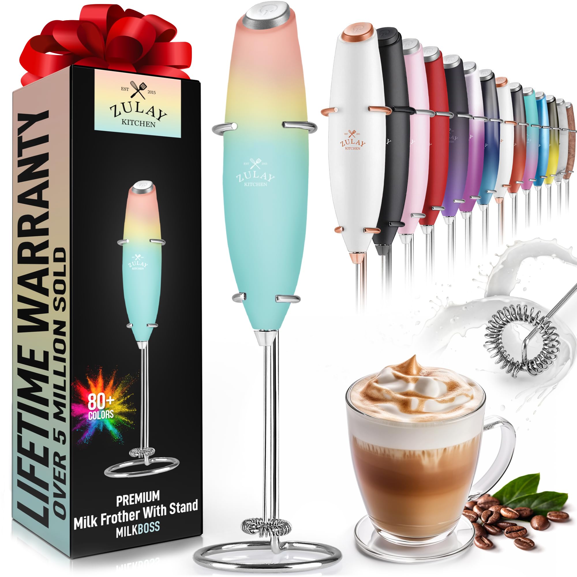 Zulay Kitchen Powerful Milk Frother Wand - Ultra