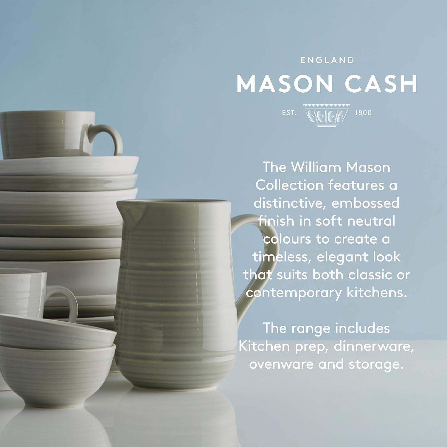 Mason Cash William Mason Pasta Bowl Grey - Image 5