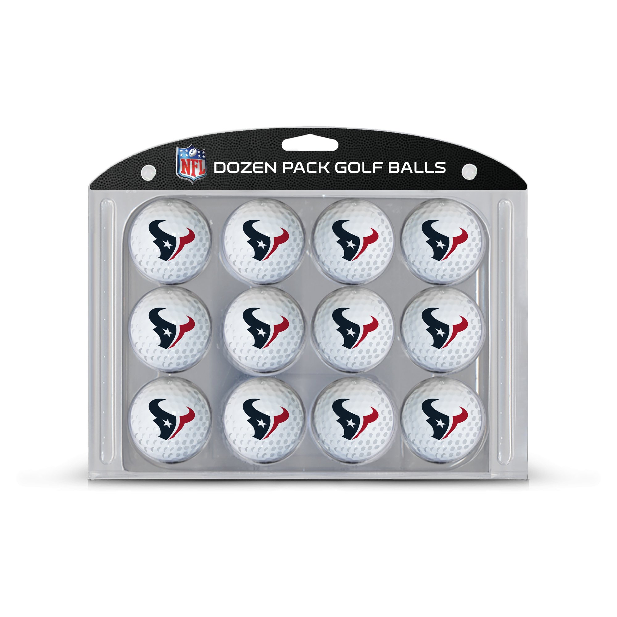Team Golf NFL Houston Texans Dozen Regulation Size Golf Balls, 12 Pack, Full Color Durable Team Imprint