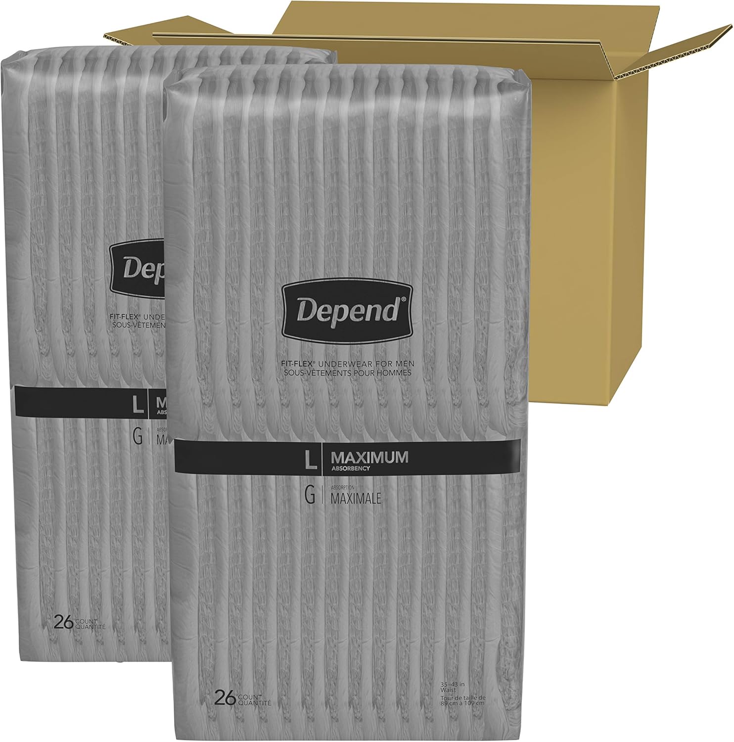 Depend Incontinence/Bladder Control Shields, Pads for Men, Light Absorbency, 174 Count (3 Packs of 58) (Packaging May Vary): Health & Personal Care
